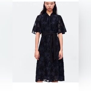 Zara jacquard midi dress- new with tags